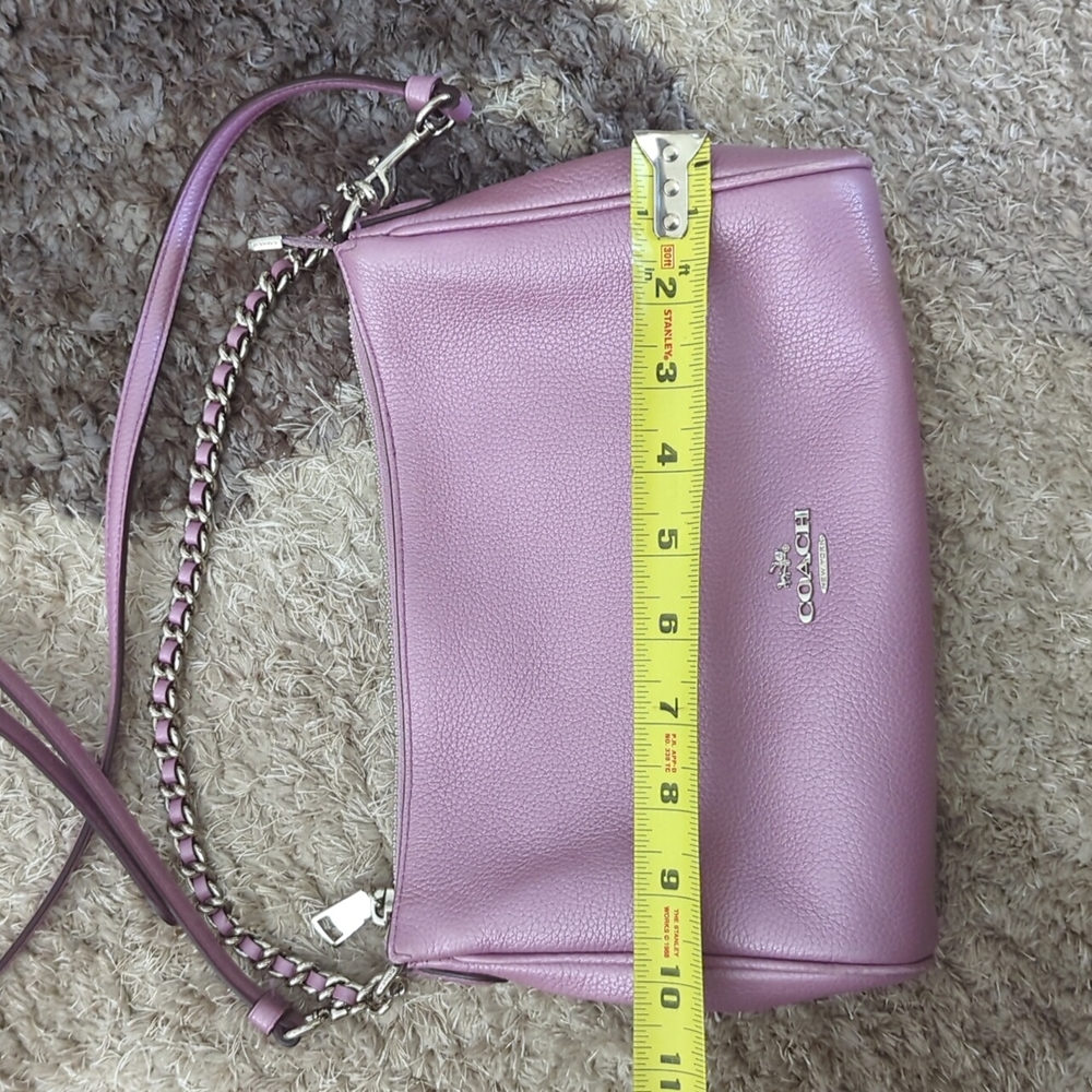 Coach Pink/Purple Leather Crossbody Bag - Picture 4 of 6
